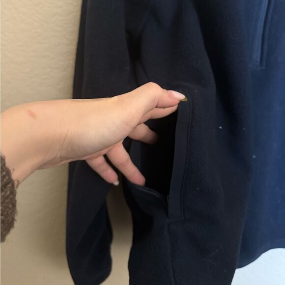 Lululemon Oversized-Fit Fleece Half Zip True Navy Blue Sz Medium Men - Picture 6 of 10